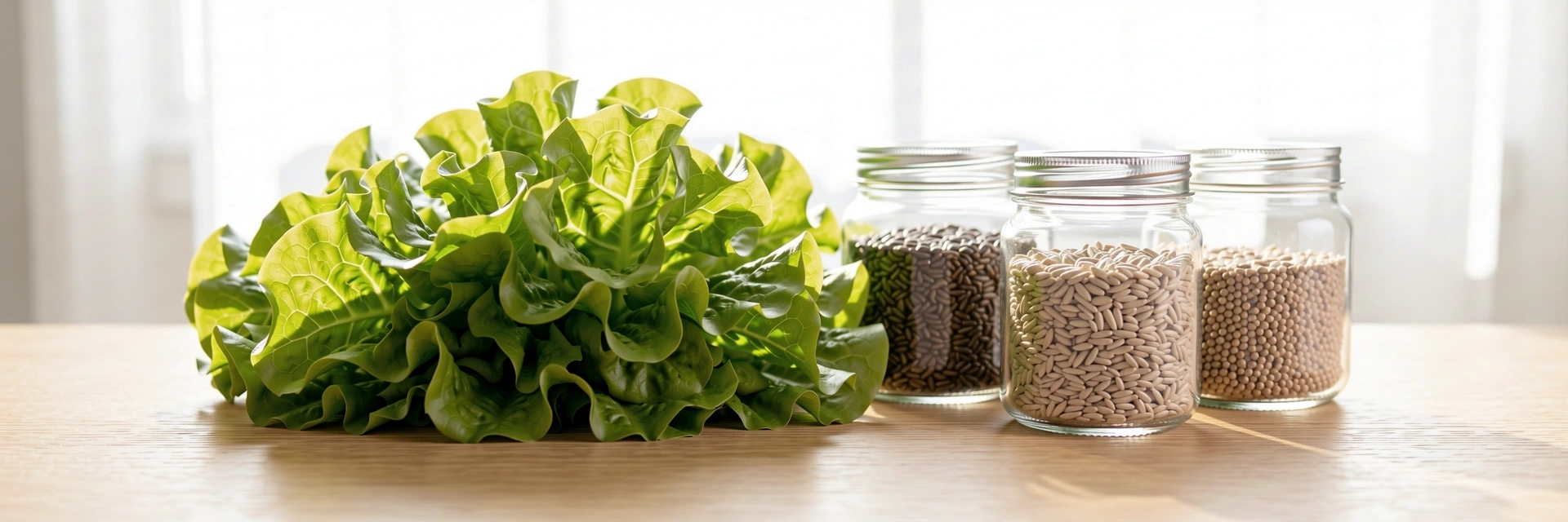 Frische natürliche Zutaten als Sinnbild für Transparenz